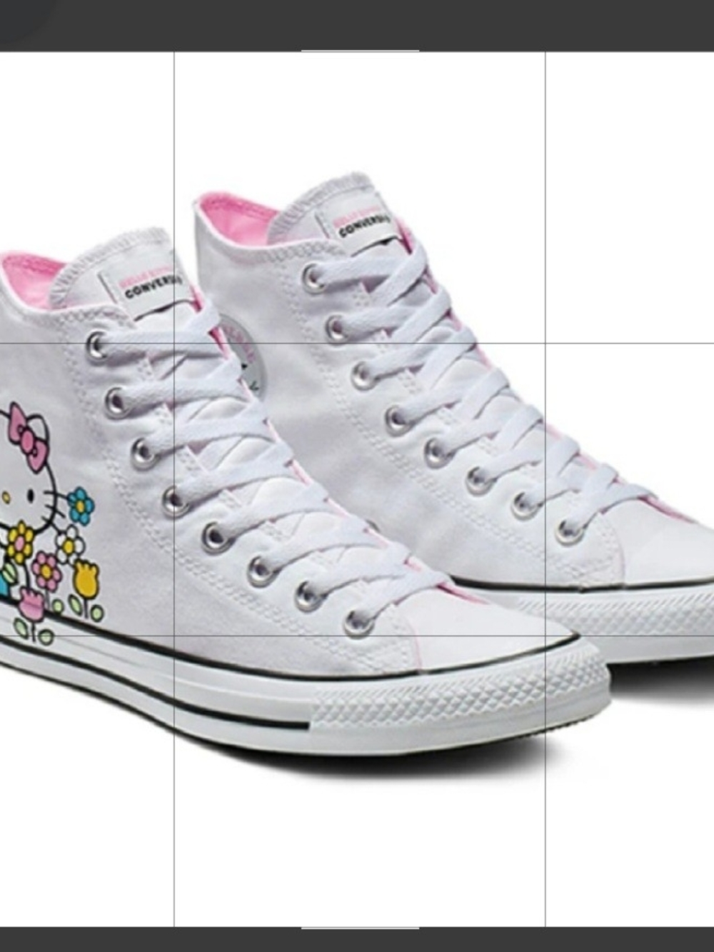 Converse Hello Kitty Chuck Taylor All Star 'Flowers' High Tops- Size 8.5Women - Picture 4 of 15